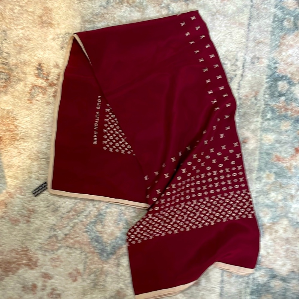 Louis Vuitton 100% Silk Scarf